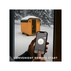 Backyard Discovery Lennon 2-4 Person Outdoor Cube Sauna, 9kW Heater