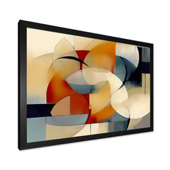 Designart "Exploring Abstracted Patterns I" Modern Geometric Framed Canvas Prints