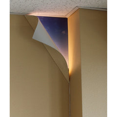 "Big Reveal" LED Corner Light 18" White Curved Metal