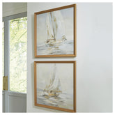 Signature Design by Ashley Winbrook Beige/Gold Wall Art Set (Set of 2)
