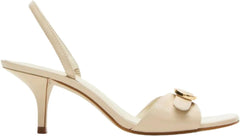 Kitten Heels for Women Square Toe Slingback Sandals Slip-on Strappy Low Heel Pumps Summer Dress Shoes