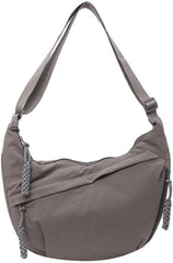 Nylon Crescent Crossbody Bag for Women Shoulder Tote Handbag Casual Sling Bag Dumpling Purse Bag for Outdoor Travel