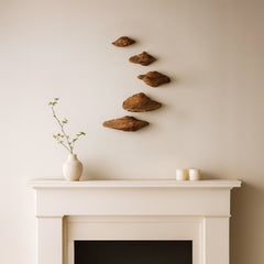 Resin Fungi Wall Decor Set of 5 - Natural, 5/6/7/8/9 in.