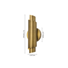 2-Light Mid-Century Dimmable LED Linear LED Vanity Wall Lamp