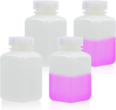 Square Reagent Bottle HDPE Wide Mouth Plastic Bottle, 2 pcs of 500ml Sample Sealing Storage Container for Laboratories, Classrooms, or Storage at Home, LVAM002