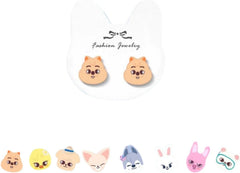 Stray Character SKZ Bangchan Lee Know Hyunjin Felix Seungmin Changbin Earrings Stay for Fans