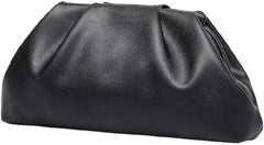 PU Leather Pleated Evening Bag European American Women Clutch Purses