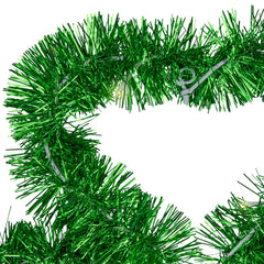 LED Lighted Tinsel Shamrock St. Patrick's Day Window Silhouette - 25" - Green