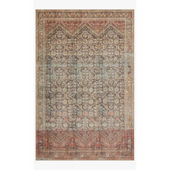 Alexander Home Tremezzina Printed Geometric Botanical Distressed Rug