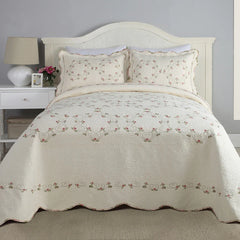 Modern Heirloom Felisa Floral Embroidered Bedspread