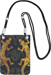 Gecko Lizards Cell Phone Purse For Women, Cell Phone Sleeve Pouch Case Wallet Bag With Black Shoulder Strap Travel Pouch