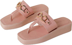 Women'S Slippers Fashionable Outer Wear Decorative Buckle Slope With Thick Womens ls Size 12 Wide Width
