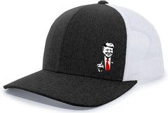 Trenz Shirt Company Mens Funny Trump Middle Finger Red Tie Mesh Back Trucker Hat