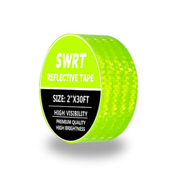 SWRT Reflective Tape 2 Inch x 30 Feet DOT-C2 Shining Star Fade Resistant Green Reflective Outdoor Waterproof Strong Adhesive Safety Warning Reflector Conspicuity Tape for Trailer Trucks Bike