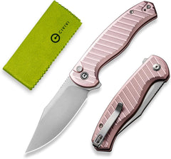 CIVIVI Stormhowl Pocket Knife, Folding Knife with 3.3" Nitro-V Steel Blade Aluminum Handle Flipper and Button Opener Cool Knife for Gift,EDC C23040B-3