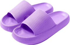 Cloud Slides for Women Men,Comfy Non Slip Shower Slippers Soft and Cozy Open Toe Thick Soles Slippers Comfortable Outdoor and Indoor Slipper Waterproof Quick-Dry Pool Beach Shoes
