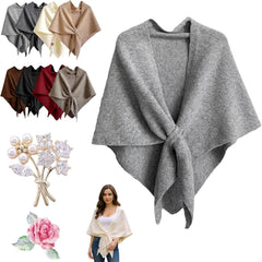 Gettoreach Womens Shawl, Women's Solid Color Scarf, Soft Comfortable Pashmina Wraps for Daily Wear