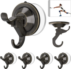 10 Pack Wreath Hanger for Front Door, Vacuum Suction Cup Hooks with Adhesive Suction Tab for Inside Shower Hold up to 11LB, Waterproof Removable Strong Shower Hooks Available for All Surfaces (Black)