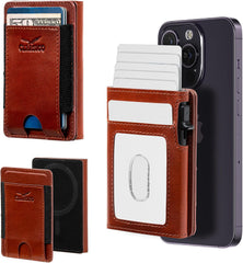 Claasico MagSafe Wallet for Men | RFID Blocking Slim Leather Card Holder with Pop-Up Mechanism | Ultra-Thin, Magnetic Design, Front Pocket Wallet, Compatible with MagSafe iPhone Models