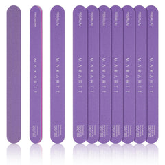 Makartt Mini Nail Files - 100/180 Grit Emery Boards for Nails, 50 Pcs Disposable Doubled Sided Coarse & Fine Bulk Manicure Kit Home Salon Use(Black White Pink Purple Brown)