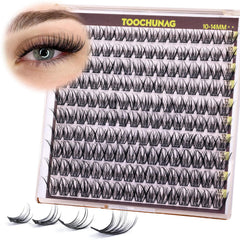 Short Lash Clusters 9-12mm Wispy Cluster Eyelash Extensions 160pcs Natural Individual Lashes Natural Look C Curly Thin Band Eyelashes Clusters by TOOCHUNAG