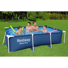 Bestway Steel Pro 8.5'x67"x24" Rectangular Above Ground Outdoor Swimming Pool