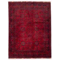 ECARPETGALLERY Hand-knotted Finest Khal Mohammadi Red Wool Rug - 4'11 x 6'6