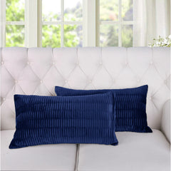 Agnew Pleated Velvet Decorative Throw Pillow Cover Set, NO INSERT