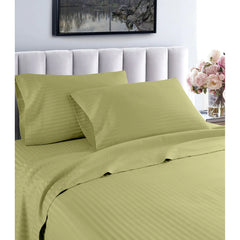 Home Sweet Home Dream Striped 1200 TC Cotton Deep Pocket Bed Sheet Set