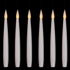 LED Flameless Flickering Floating Halloween Taper Candles - 6" - Set of 6