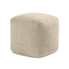 Jani 20-inch Ottoman Pouf - Handcrafted Handmade Ottoman for Seating, Footrest, Home Decor for Living Room, Bedroom