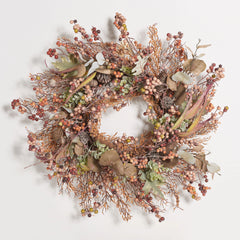 SAFAVIEH Genioara Faux 26 Inch Berry & Acorn Wreath - 26" W x 26" D x 8" H - 26Wx26Dx8H