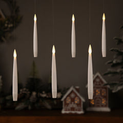 LED Flameless Flickering Floating Halloween Taper Candles - 6" - Set of 6