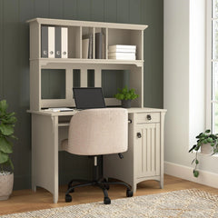 Bush Home Salinas Small Computer Desk with Storage Hutch