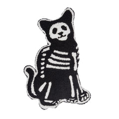 Cat Skeleton Shaped Hooked Throw Pillow 18" x 18"