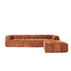 Christopher Knight Home - 122" Modern L-Shaped Sectional Sofa with Chaise Lounge, No assembly