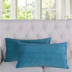 Agnew Pleated Velvet Decorative Throw Pillow Cover Set, NO INSERT