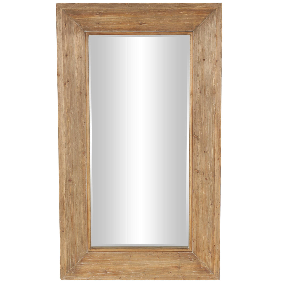 Wood Room Floor Mirror with Natural Wood Grains - Brown - Roche River Decor