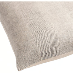 Sachine Modern Oatmeal and Black Cotton Throw Pillow