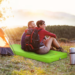 Goplus Folding Sleeping Pad, Self Inflating Camping Mattress with