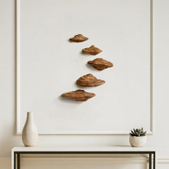 Resin Fungi Wall Decor Set of 5 - Natural, 5/6/7/8/9 in.