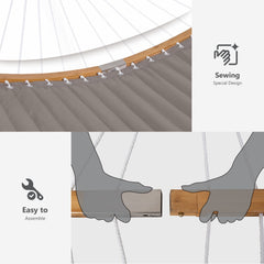2-person Outdoor Hammock with Stand & Pillow