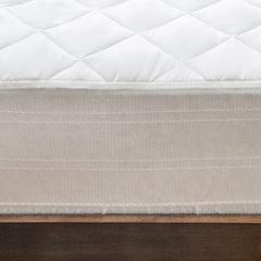 Back to Campus Twin XL Dorm Microfiber Waterproof Mattress Pad Protector - White