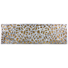 Polished Steel Wall Sculpture Abstract Wall Art with Gold/Silver Leaf