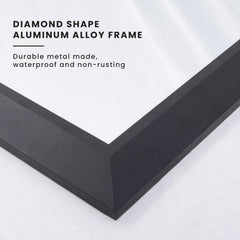 Tempered Glass and Aluminum Alloy Framed French Cleat Mounted Wall Mirror