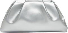 PU Leather Pleated Evening Bag European American Women Clutch Purses