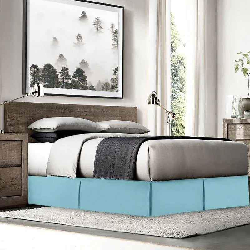 Nestl Luxury Pleated Twin Size 14 inch Drop Bed Skirt