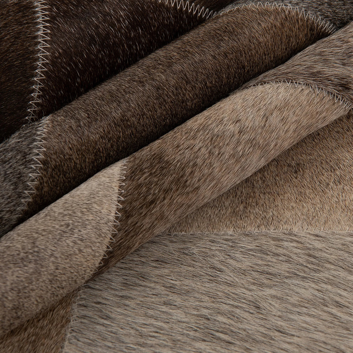 Ben Soleimani South American Cowhide Tile Hand Woven Rug