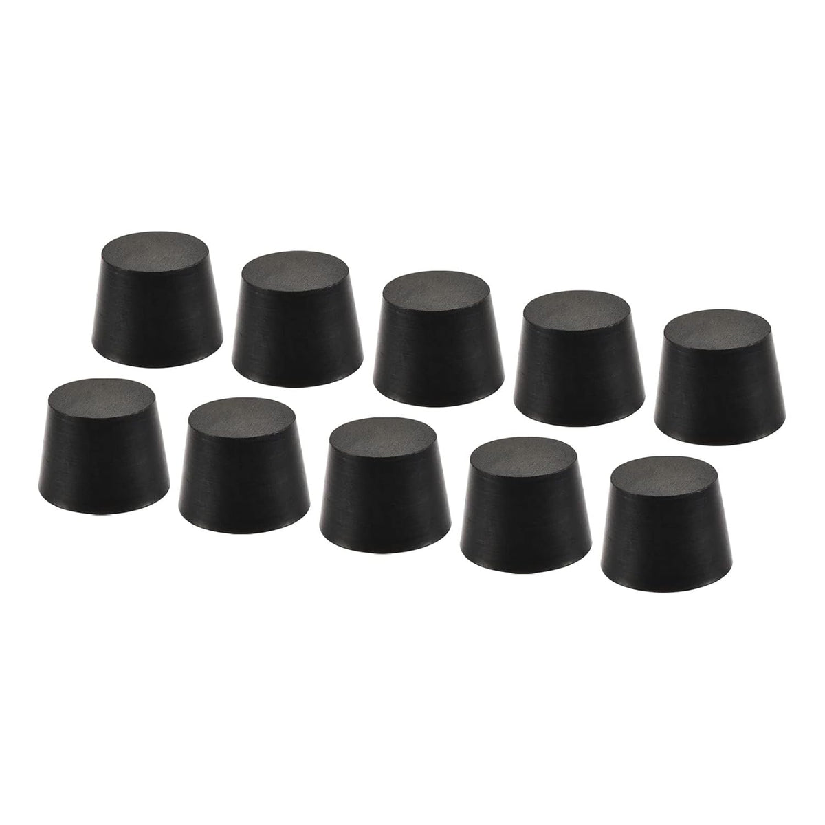 YOKIVE 10Pcs Rubber Stoppers, Tapered Plugs with High-Temperature Resistance | Protect Hole, Great for Lab Industry (Black, 8.2mm to 12.7mm)