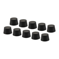 YOKIVE 10Pcs Rubber Stoppers, Tapered Plugs with High-Temperature Resistance | Protect Hole, Great for Lab Industry (Black, 8.2mm to 12.7mm)